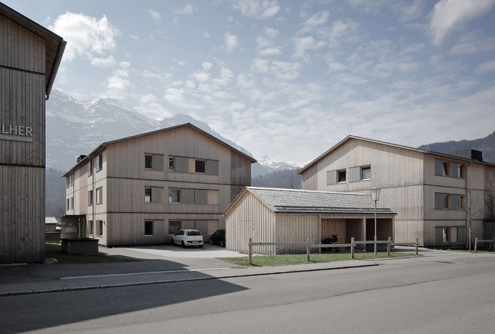 Preisträger Mehrfamilienhaus: Wohn- und Geschäftsgebäude "Uf dr Säogo" | Bizau