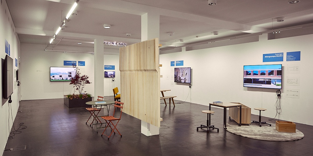 Ausstellungsansicht des Baukulturpreises der Hypo Vorarlberg 2025 | Foto © vai