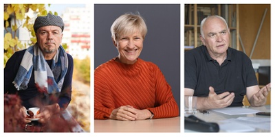 Heinz Feldmann, Foto: Rupert Pessl | Susanne Dürr, Foto: Felix Kästle | Gerd Kuhn, Foto: Martin Stollberg
