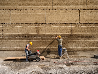 Ricola Kräuterzentrum, Architektur: Herzog & de Meuron, Lehmbau: Lehm Ton Erde Baukunst