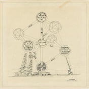 Expo 58 Atomium, interior of spheres and connecting escalators. André&Jean Polak